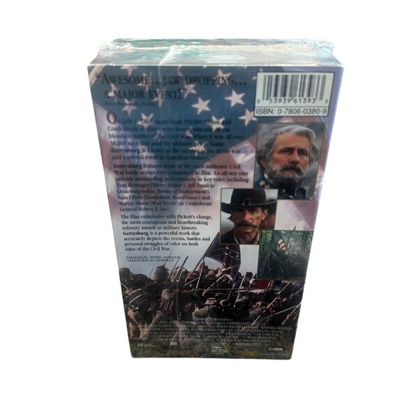 Gettysburg VHS Two Tape Set Movie Collectible Brand New In Box Factory Sealed - Picture 6 of 10